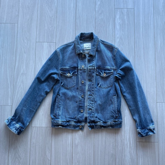 Rag & Bone Definitive Jean Jacket Blue Fire Island Size Small - Picture 6 of 15